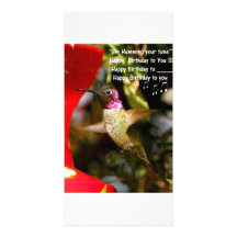 Carte de colibri cartes de vœux avec photo