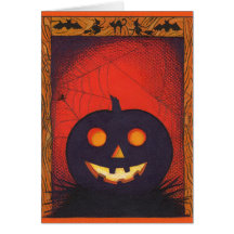 Carte de collage de citrouille de Halloween