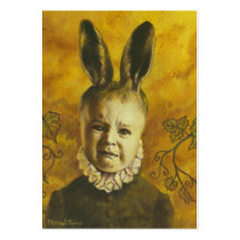 Carte de collection d'artiste du lapin ACEO de mut Cartes De Visite Professionnelles