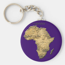 Carte de collection de voyage de l'AFRIQUE Porte-clef