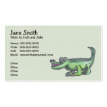 Carte de contact de bande dessinée d'AL-E-GATOR Modèle De Carte De Visite