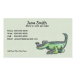 Carte de contact de bande dessinée d'AL-E-GATOR Cartes De Visite Professionnelles