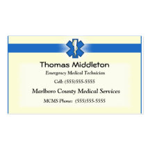 Carte de contact de SME/EMT Cartes De Visite Personnelles