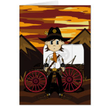 Carte de cowboy et de chariot de mandrin