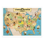 Carte de cru des Etats-Unis Cartes Postales