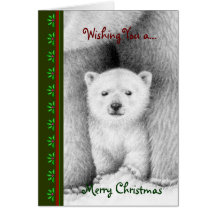 Carte de CUB Chrismas d'ours blanc