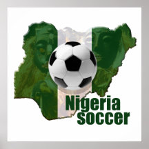 Carte de culture du football du Nigéria des cadeau Posters