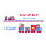 Carte de date de jeu de maman de train modèle de carte de visite