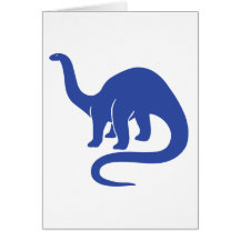 Carte de dinosaure - bleu