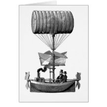 Carte de dirigeable de Steampunk
