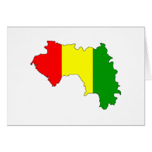 Carte de drapeau de Guinée