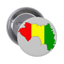 Carte de drapeau de Guinée Badge Avec Épingle