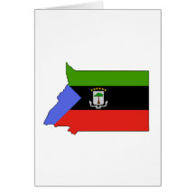 Carte de drapeau de Guinée équatoriale