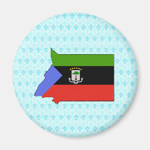 Carte de drapeau de Guinée équatoriale normale Aimant Pour Réfrigérateur