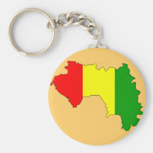 Carte de drapeau de Guinée Porte-clé