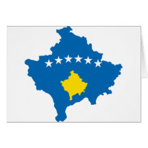 Carte de drapeau de Kosovo