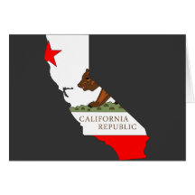 Carte de drapeau de la Californie