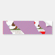 Carte de drapeau de la Californie Autocollant Pour Voiture