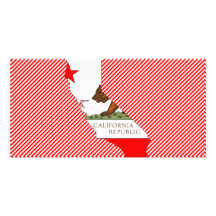 Carte de drapeau de la Californie Carte Avec Photo