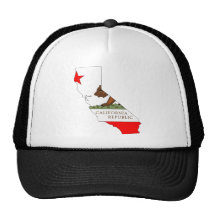 Carte de drapeau de la Californie Casquette