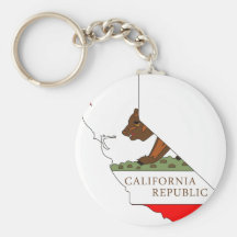 Carte de drapeau de la Californie Porte-clefs