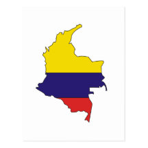 Carte de drapeau de la Colombie Cartes Postales