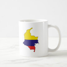 Carte de drapeau de la Colombie Mugs