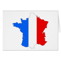 Carte de drapeau de la France
