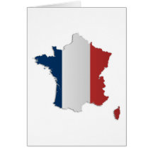 Carte de drapeau de la France