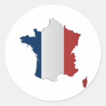 Carte de drapeau de la France Adhésif