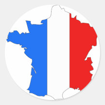 Carte de drapeau de la France Autocollants