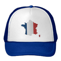 Carte de drapeau de la France Casquettes