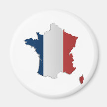 Carte de drapeau de la France Magnets Pour Réfrigérateur