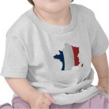 Carte de drapeau de la France T-shirt