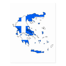 Carte de drapeau de la Grèce Cartes Postales
