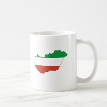 Carte de drapeau de la Hongrie Tasses
