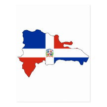 Carte de drapeau de la République Dominicaine Carte Postale