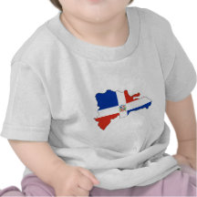 Carte de drapeau de la République Dominicaine norm T-shirts