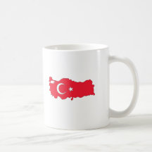 Carte de drapeau de la Turquie Tasses