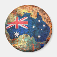 Carte de drapeau de l'Australie Aimant Pour Réfrigérateur