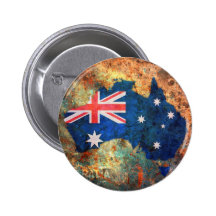 Carte de drapeau de l'Australie Pin's Avec Agrafe