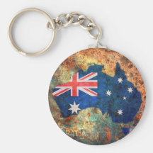 Carte de drapeau de l'Australie Porte-clés