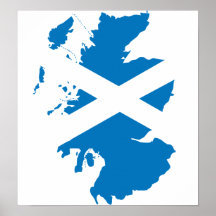 Carte de drapeau de l'Ecosse normale Affiche