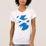 Carte de drapeau de l'Ecosse normale T-shirt