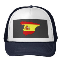Carte de drapeau de l'Espagne Casquette