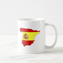 Carte de drapeau de l'Espagne Mugs