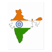 Carte de drapeau de l'Inde Carte Postale