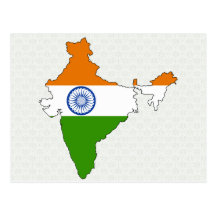 Carte de drapeau de l'Inde normale Cartes Postales