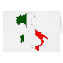 Carte de drapeau de l'Italie