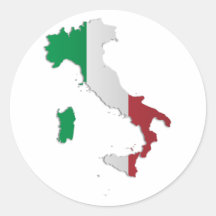Carte de drapeau de l'Italie Adhésifs